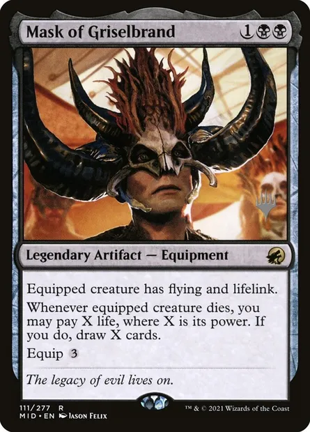 Masque de Griselbrand, carte Magic PMID 111p — extension Innistrad: Midnight Hunt Promos