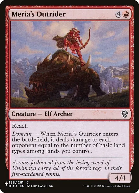 Meria's Outrider, Magic card PLST DMU-138 — The List set
