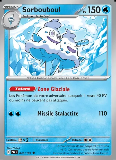 Sorbouboul, carte Pokémon PAR 045 — extension Faille Paradoxe