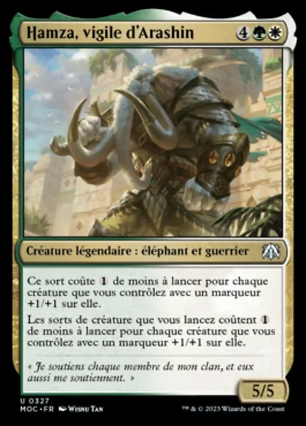 Hamza, vigile d'Arashin, carte Magic MOC 327 — extension March of the Machine Commander
