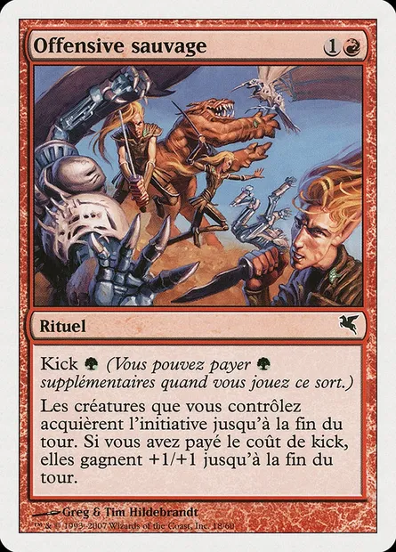 Offensive sauvage, carte Magic PSAL D18 — extension Salvat 2005