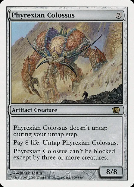 Phyrexian Colossus, Magic card 8ED 309 — Eighth Edition set