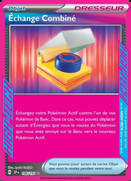 Échange Combiné, carte Pokémon SSP 186 — extension Étincelles Déferlantes