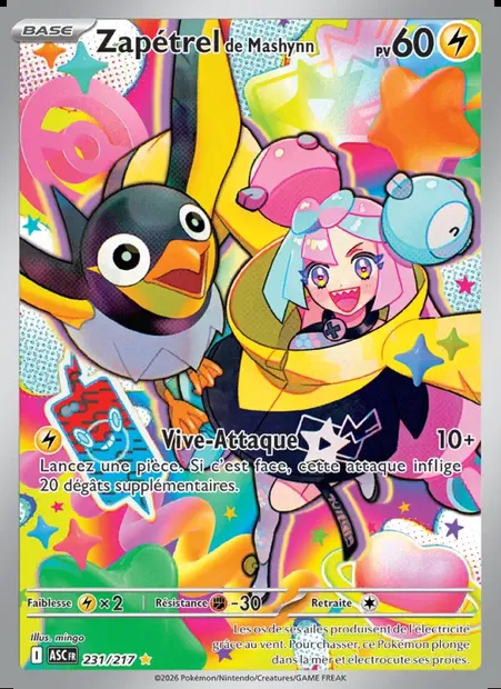 Zapétrel de Mashynn, carte Pokémon ASC 231 — extension Héros Transcendants