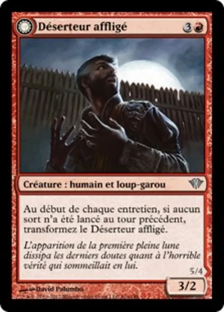 Déserteur affligé // Saccageur loup-garou, carte Magic DKA 81 — extension Obscure Ascension