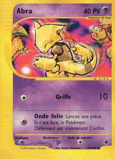 Abra, carte Pokémon EX 93 — extension Expedition
