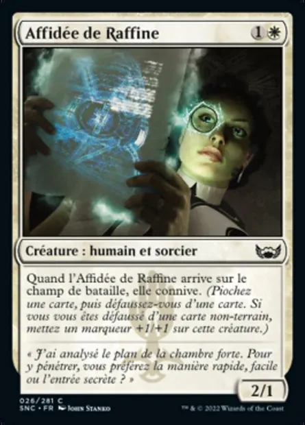 Affidée de Raffine, carte Magic SNC 26 — extension Les rues de la Nouvelle-Capenna