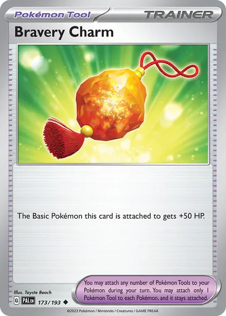 Bravery Charm, Pokémon card PAL 173 — Paldea Evolved set