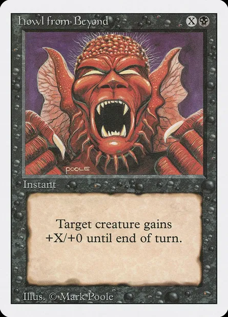 Howl from Beyond, Magic card 3ED 114 — Revised Edition set