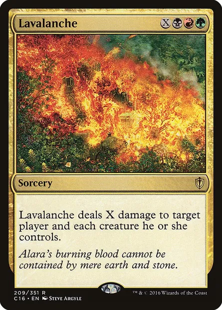 Lavalanche, Magic card C16 209 — Commander 2016 set