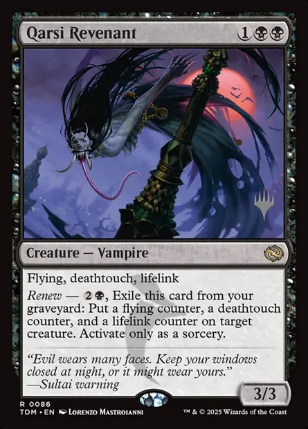 Qarsi Revenant, Magic card PTDM 86p — Tarkir: Dragonstorm Promos set