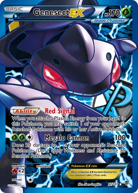 Genesect-EX, Pokémon card PLB 97 — Plasma Blast set