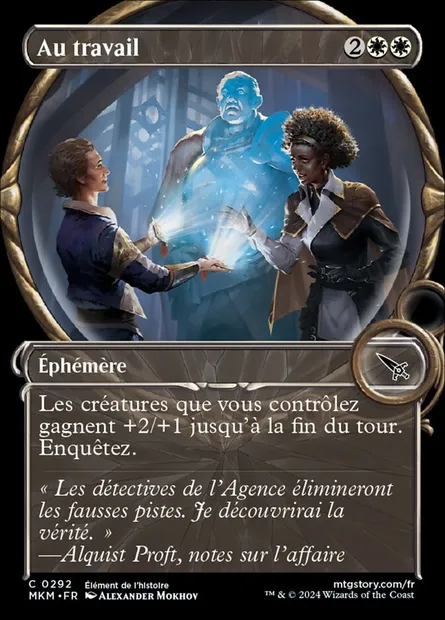 Au travail, carte Magic MKM 292 — extension Murders at Karlov Manor