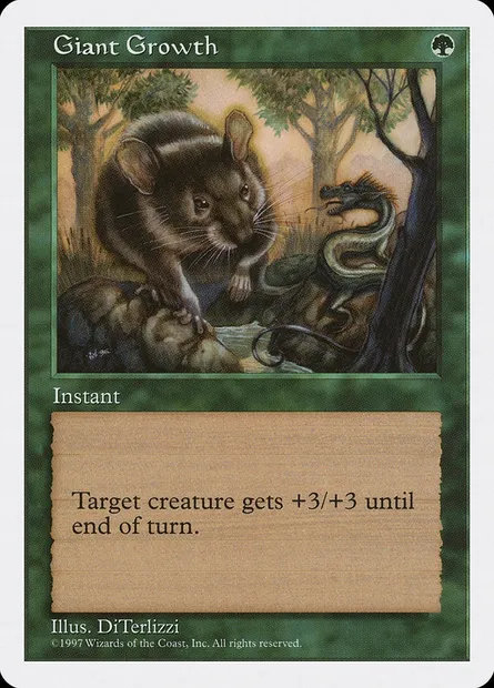 Croissance gigantesque, carte Magic 5ED 299 — extension Cinquième Edition