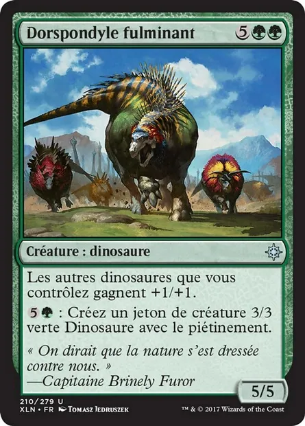 Dorspondyle fulminant, carte Magic XLN 210 — extension Ixalan