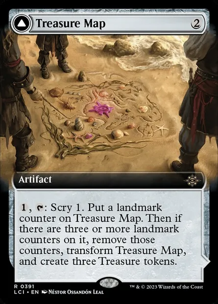 Treasure Map // Treasure Cove, Magic card LCI 391 — The Lost Caverns of Ixalan set