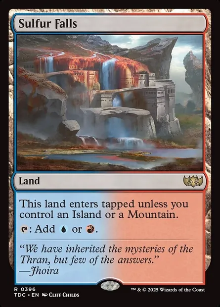 Sulfur Falls, Magic card TDC 396 — Tarkir: Dragonstorm Commander set