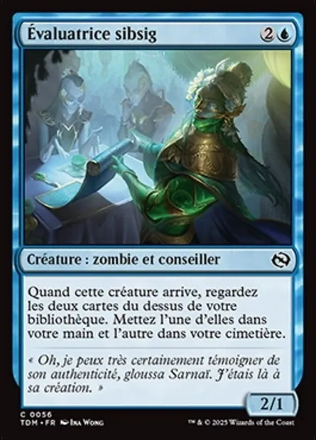 Évaluatrice sibsig, carte Magic TDM 56 — extension Tarkir: Dragonstorm