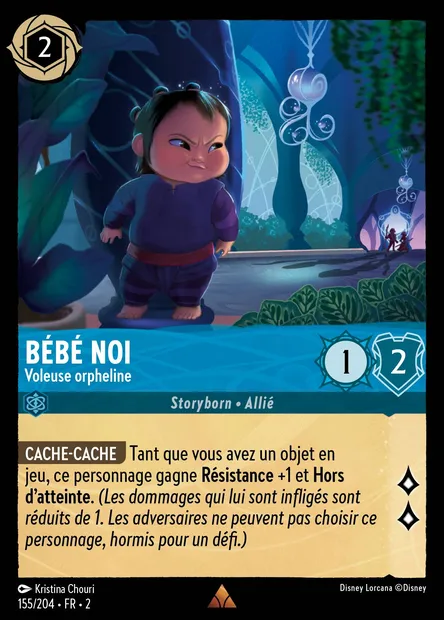 Bébé Noi - Voleuse orpheline, carte Disney Lorcana CH2-155 — extension L'Ascension des Floodborn