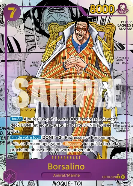Borsalino, carte One Piece OP16-073 — extension L'HEURE DE LA BATAILLE DÉCISIVE