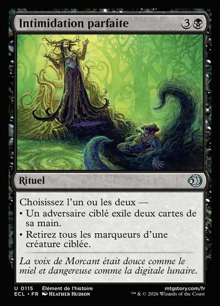 Intimidation parfaite, carte Magic ECL 115 — extension Lorwyn Eclipsed
