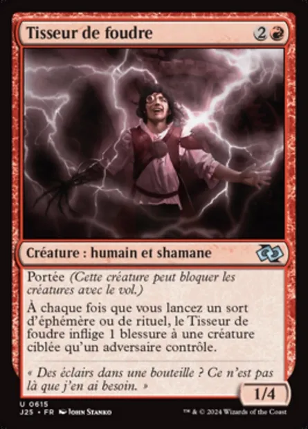 Tisseur de foudre, carte Magic J25 615 — extension Foundations Jumpstart