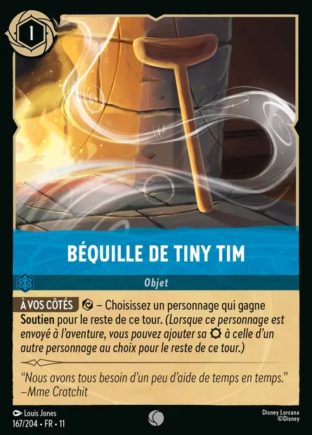 Béquille de Tiny Tim, carte Disney Lorcana CH11-167 — extension Givresort