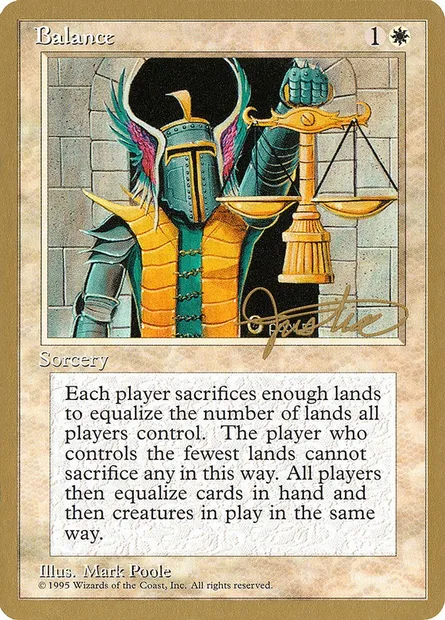 Balance, Magic card PTC mj6 — Pro Tour Collector Set set