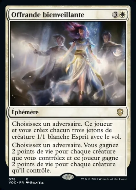 Offrande bienveillante, carte Magic VOC 78 — extension Crimson Vow Commander
