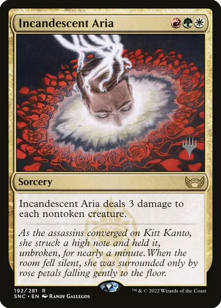 Incandescent Aria, Magic card PSNC 192p — Streets of New Capenna Promos set