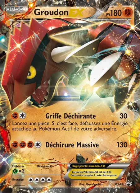 Groudon EX, carte Pokémon XY 42 — extension Promo XY