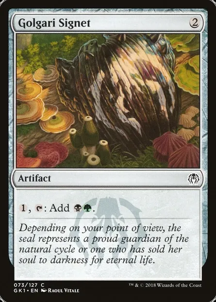 Golgari Signet, Magic card GK1 73 — GRN Guild Kit set