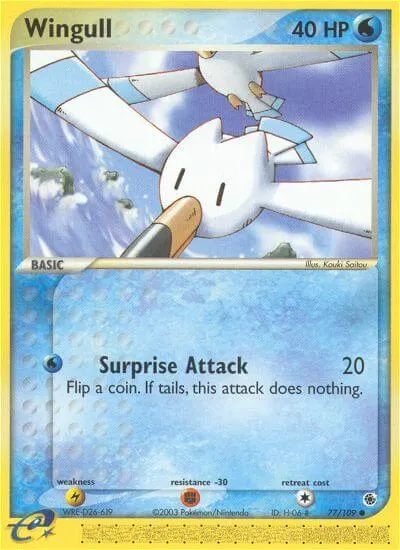 Wingull, Pokémon card RS 77 — Ruby & Sapphire set