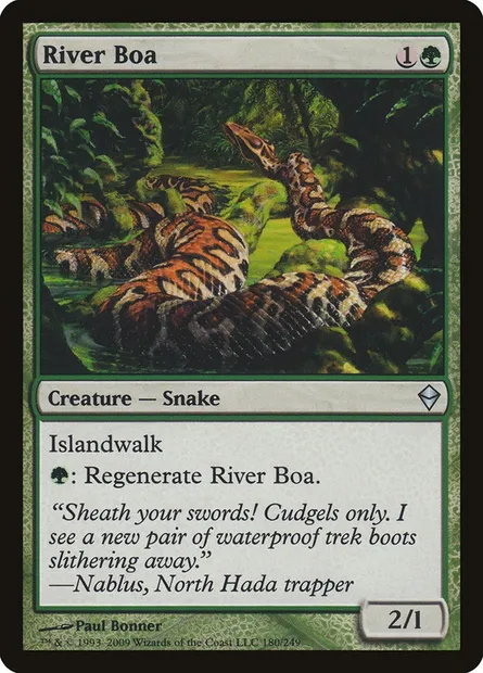 River Boa, Magic card ZEN 180 — Zendikar set
