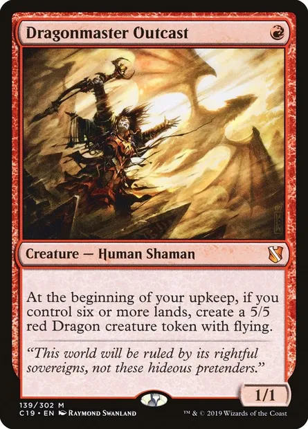 Dragonmaster Outcast, Magic card C19 139 — Commander 2019 set