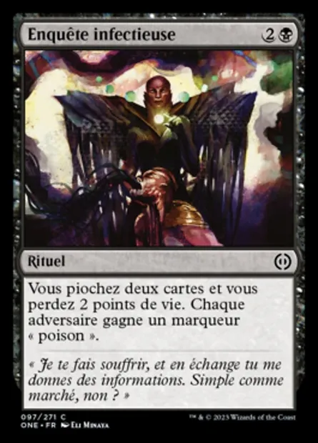 Enquête infectieuse, carte Magic ONE 97 — extension Tous Phyrexians