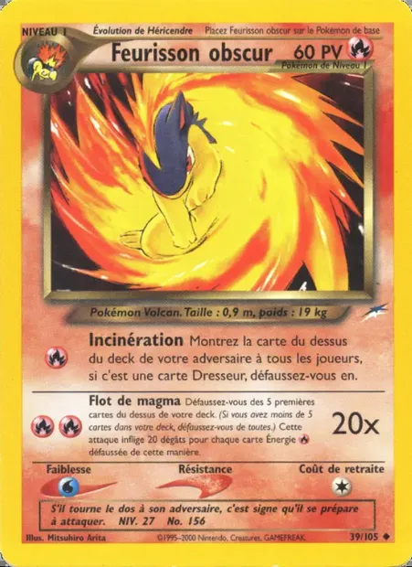 Feurisson obscur, carte Pokémon NDE 39 — extension Neo Destiny