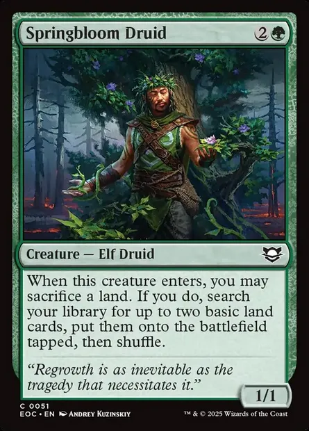 Springbloom Druid, Magic card EOC 51 — Edge of Eternities Commander set