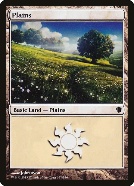 Plains, Magic card C13 337 — Commander 2013 set