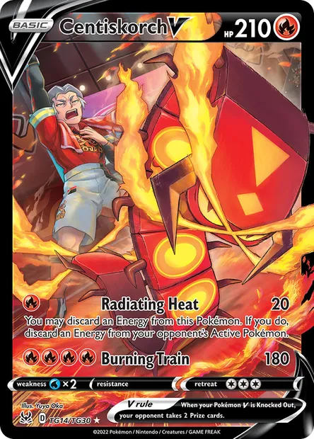 Centiskorch V, Pokémon card LOR TG14 — Lost Origin set