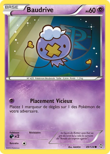 Baudrive, carte Pokémon DRX 49 — extension Dragons Éxaltés