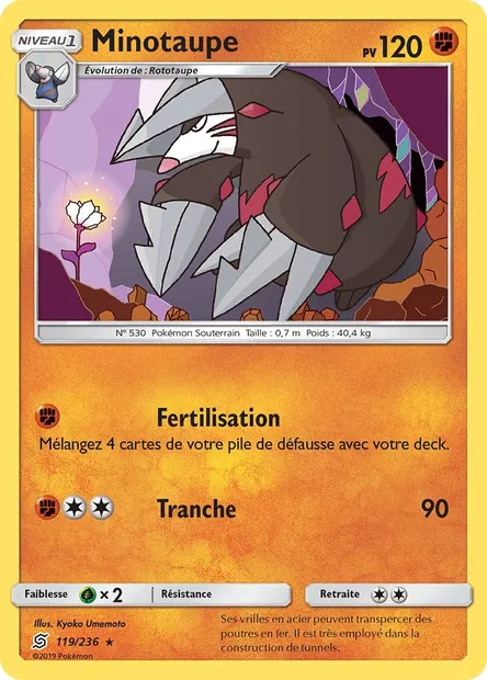 Minotaupe, carte Pokémon UNM 119 — extension Harmonie des Esprits