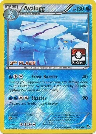 Avalugg, Pokémon card LGP 031-3 — League Promos set