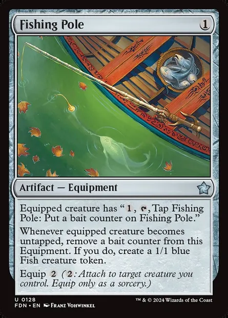 Fishing Pole, Magic card FDN 128 — Foundations set