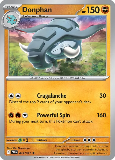 Donphan, Pokémon card PAF 049 — Paldean Fates set