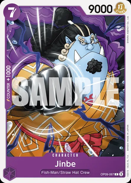 Jinbe, One Piece card OP09-067 — EMPERORS IN THE NEW WORLD set
