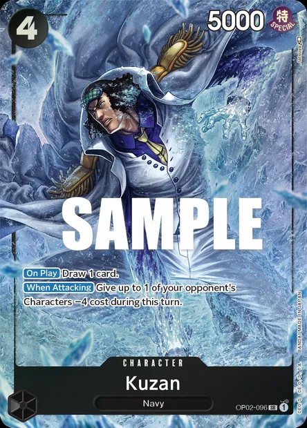 Kuzan, One Piece card OP02-096 — PARAMOUNT WAR set