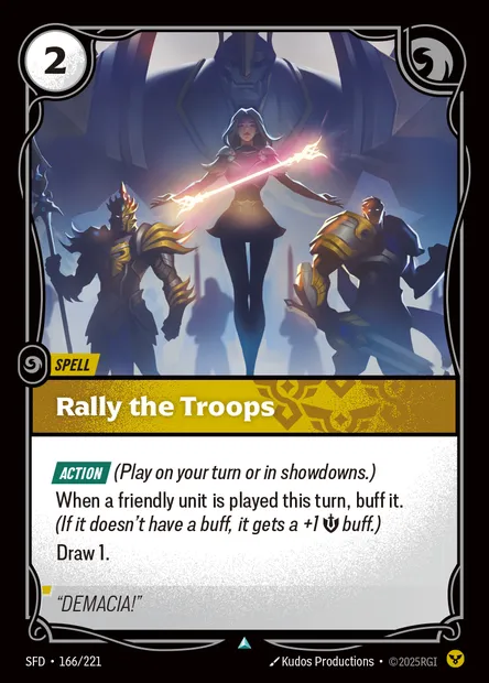 Rally the Troops, Riftbound card SFD 166 — Spiritforged set