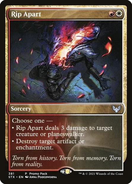Rip Apart, Magic card STX 381 — Strixhaven: School of Mages set