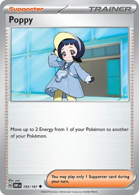 Poppy, Pokémon card OBF 193 — Obsidian Flames set